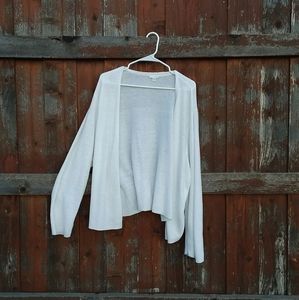 J. Jill 3X Winter White Linen Knit Cardigan